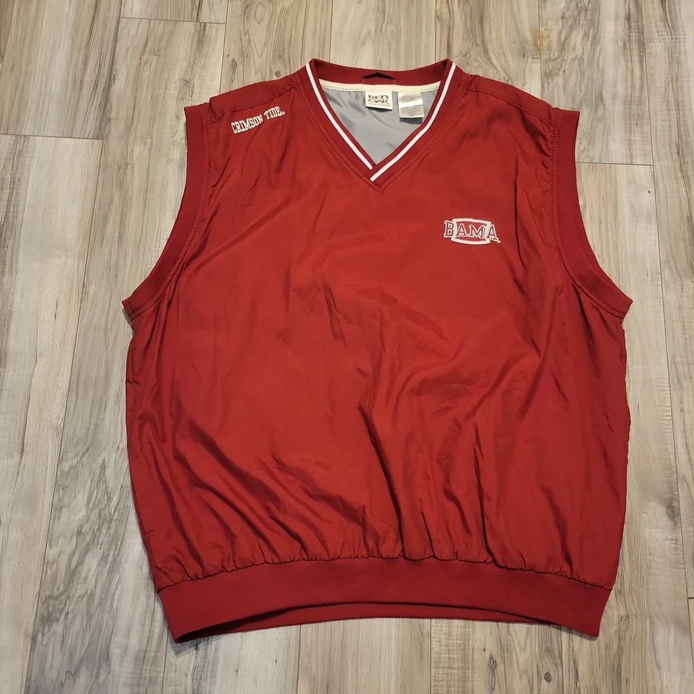Alabama Crimson Tide Vest Mens 2XL Maroon Sleeveless V-Neck Pullover NCAA VGT